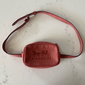 Coach pebbled leather jes bag with convertible strap/belt